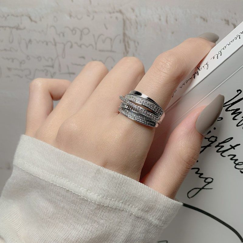 2025 neue Silber Farbe Strass  – Chrome Hearts Ring Bewertung und Preis