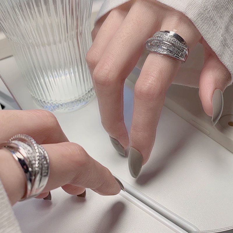 2025 neue Silber Farbe Strass  – Chrome Hearts Ring Bewertung und Preis